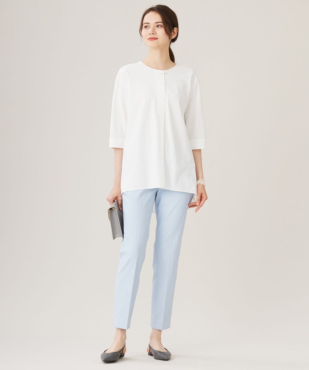 自由区 【接触冷感・UVカット・吸水速乾】シェルタリングオックステーパード パンツ 