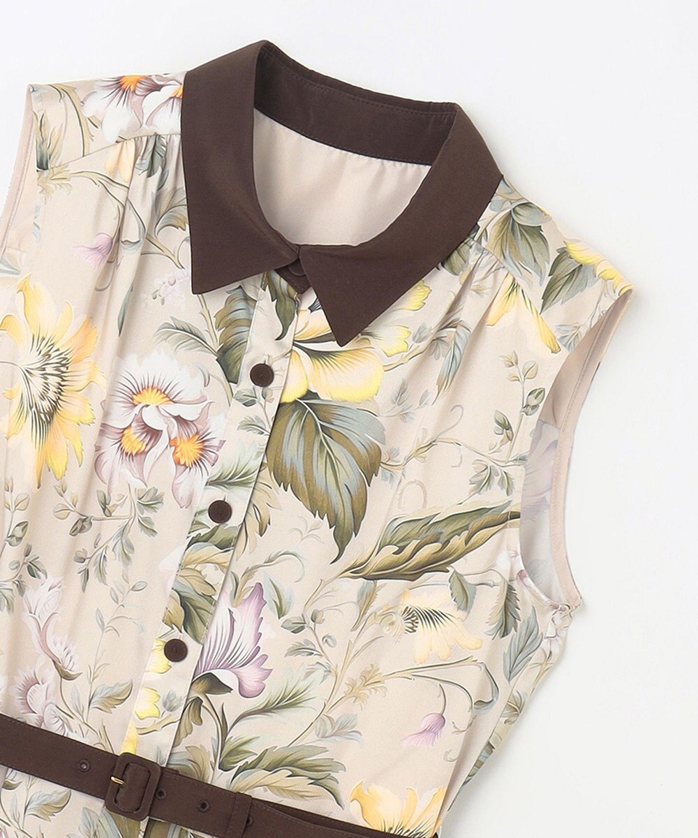 GRACE CONTINENTAL ボタニカルプリントワンピース 