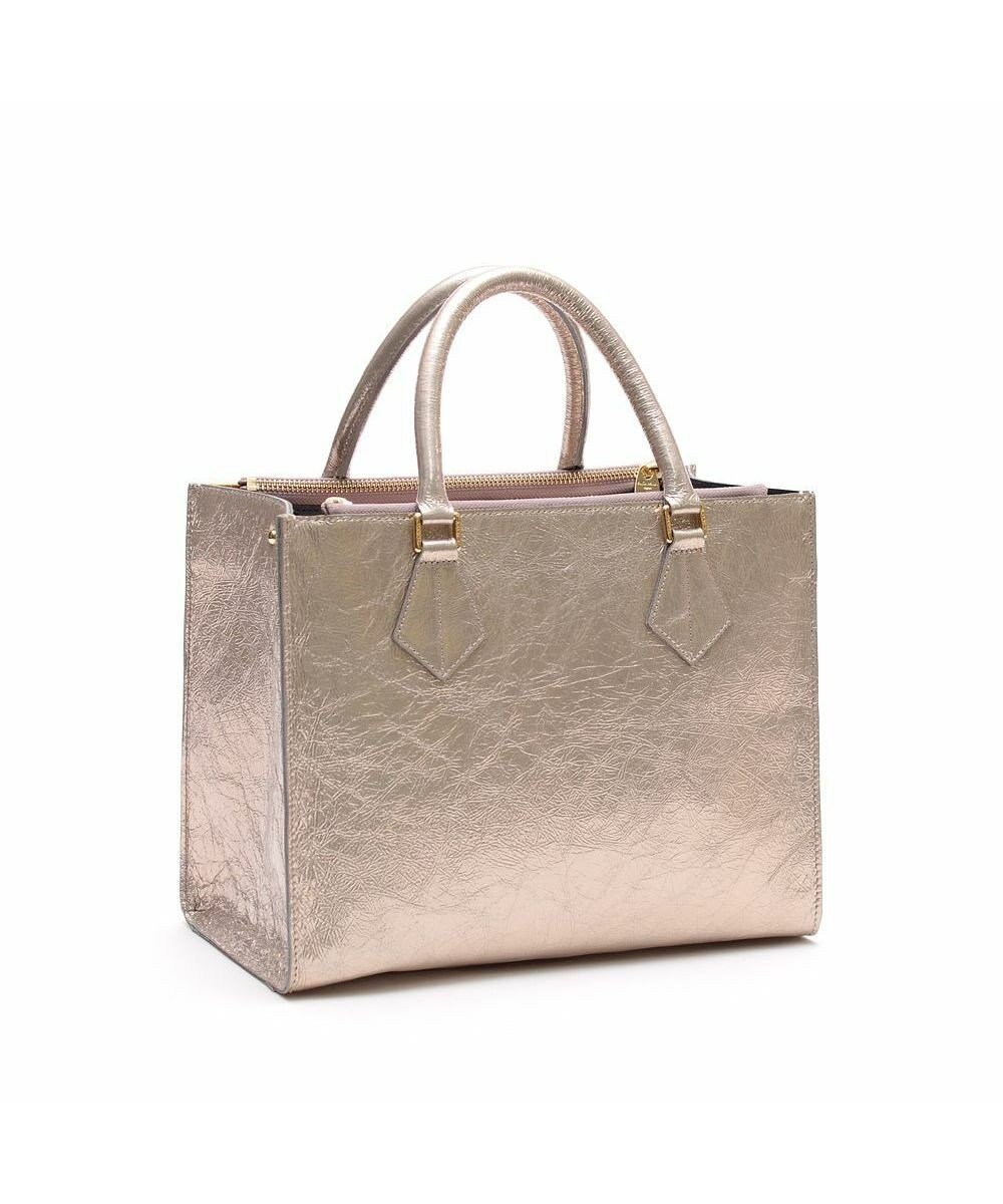 A.D.M.J. 【牛革】クラックメタル/イタリアンレザーWジップトートM 