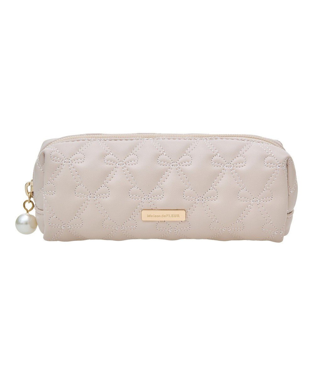 Maison de FLEUR リボンキルティングロングポーチ 