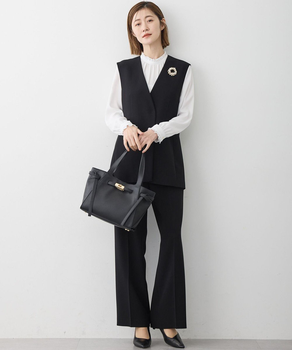 23区 L 【VERY3月号掲載/セットアップ対応】トリアセダブルジョーゼット フルレングス パンツ 