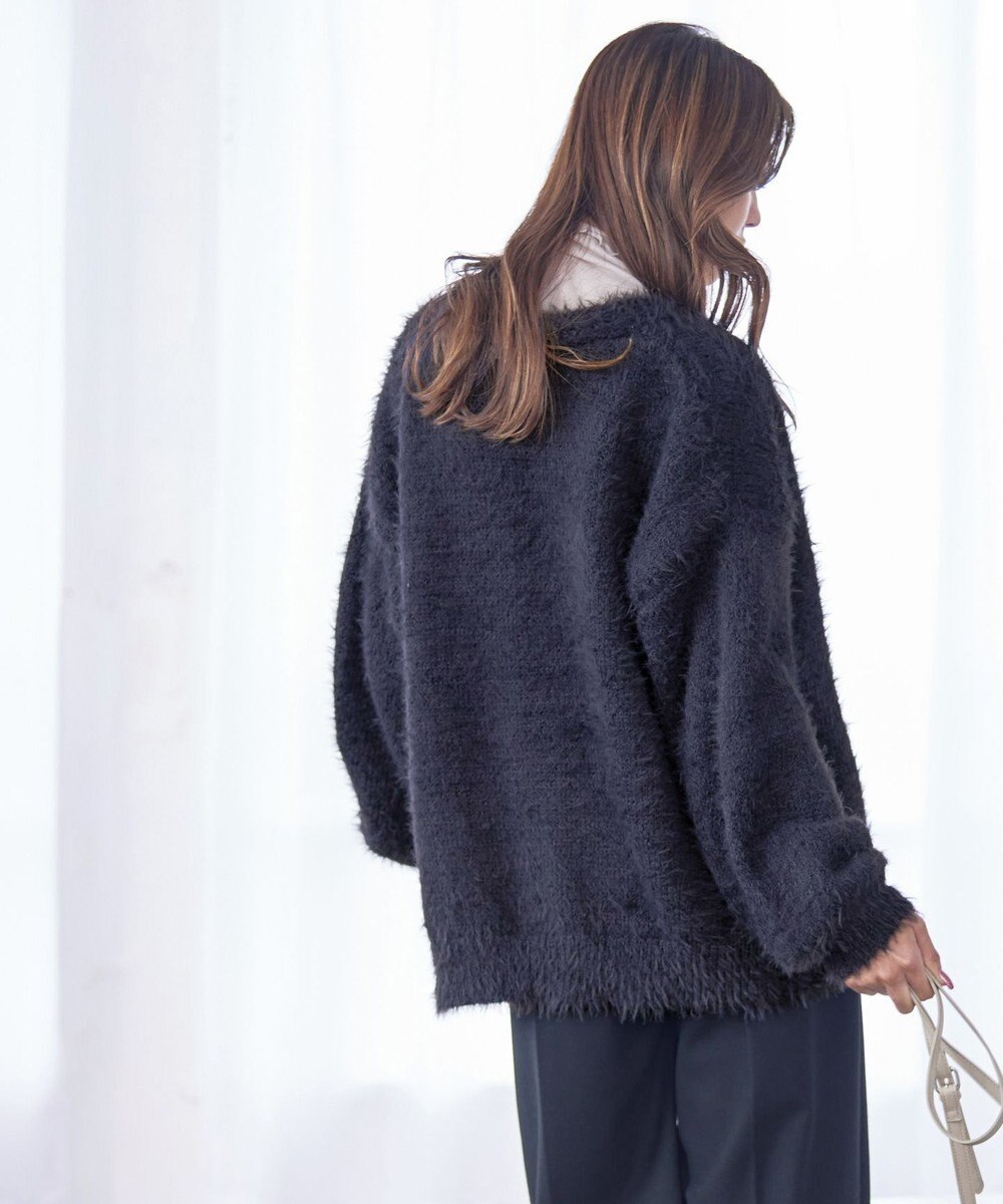 Tiaclasse 【洗える】シャギーニットカーディガン 