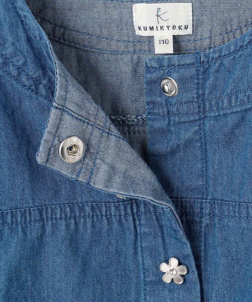 組曲 KIDS 【110-140㎝】 フラワーボタンデニムジャケット 