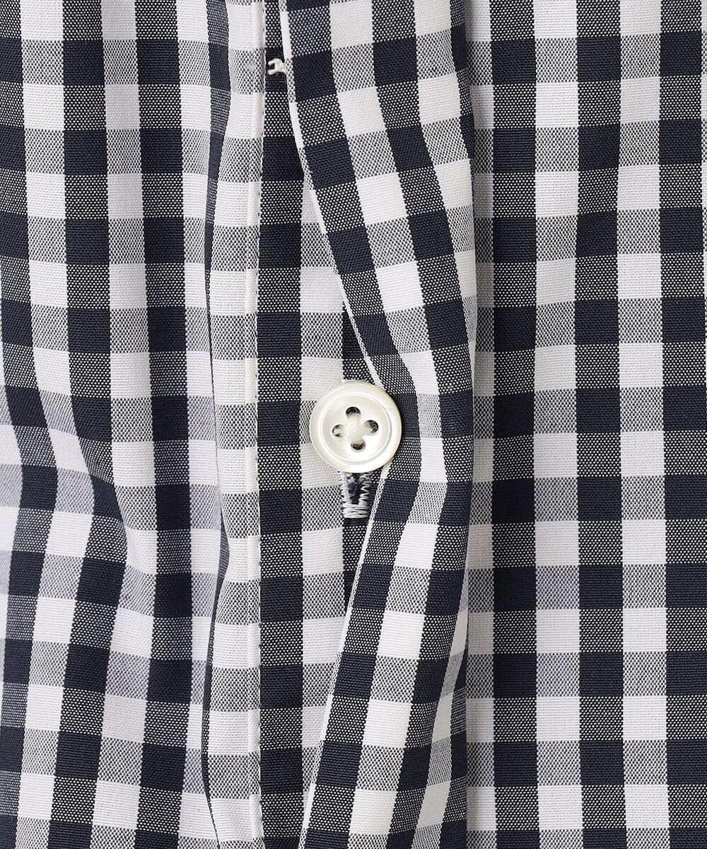 J.PRESS LADIES 【洗える・接触冷感・UVカット】エステネージュストライプ バンドカラーブラウス 