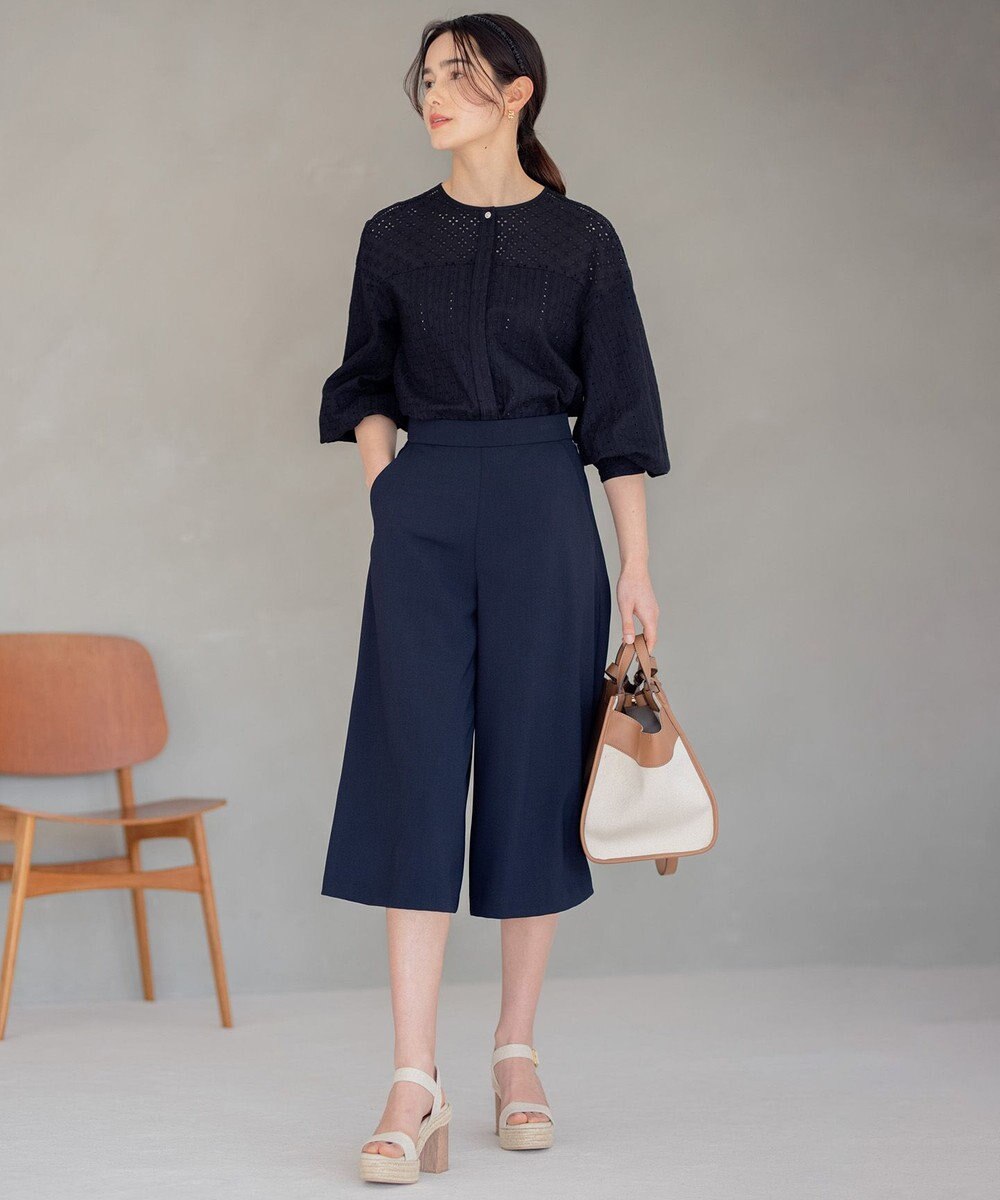 組曲 【洗える】ライトツイルストレッチ パンツ 