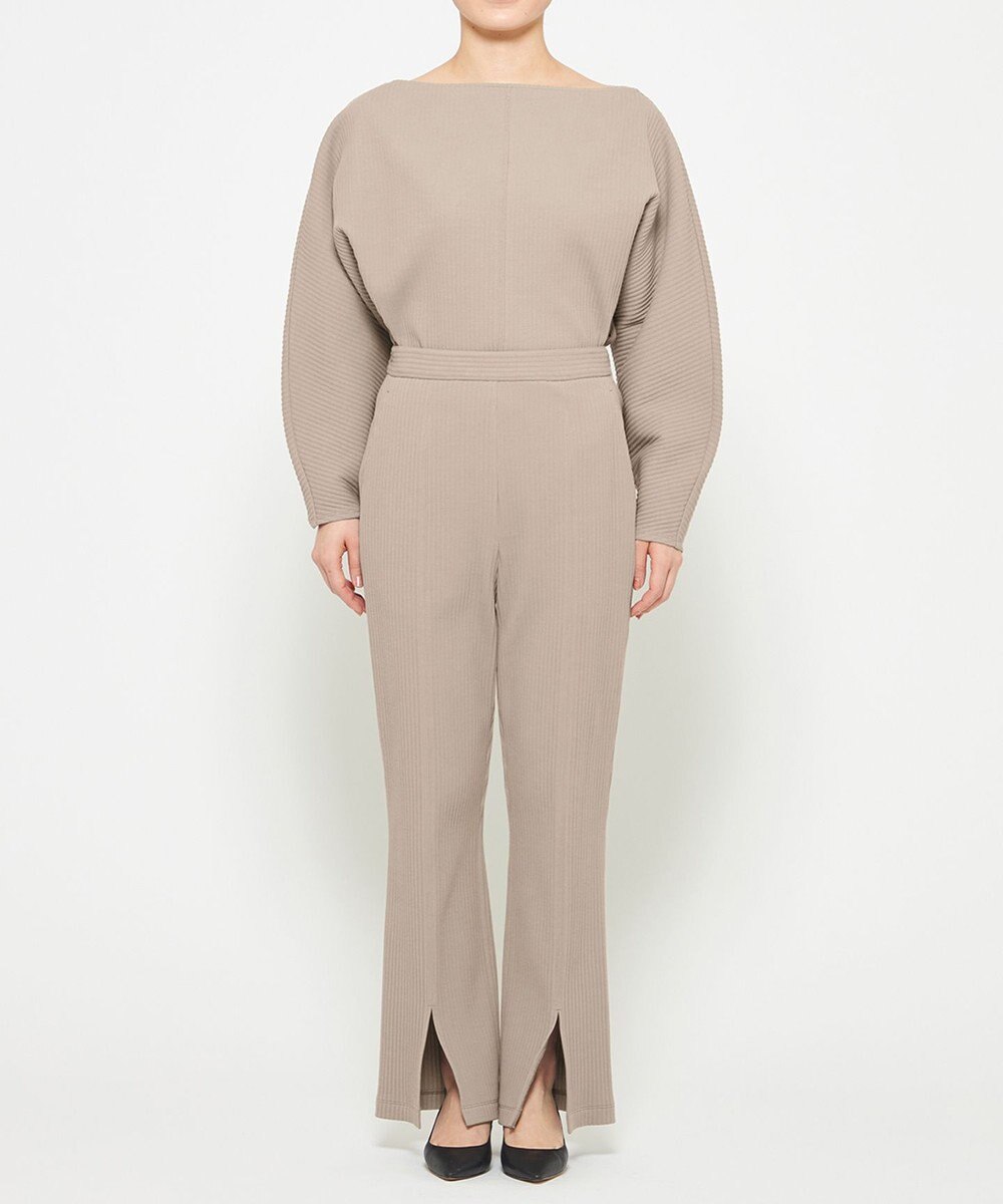 uncrave プリーツリブ スリットパンツ 