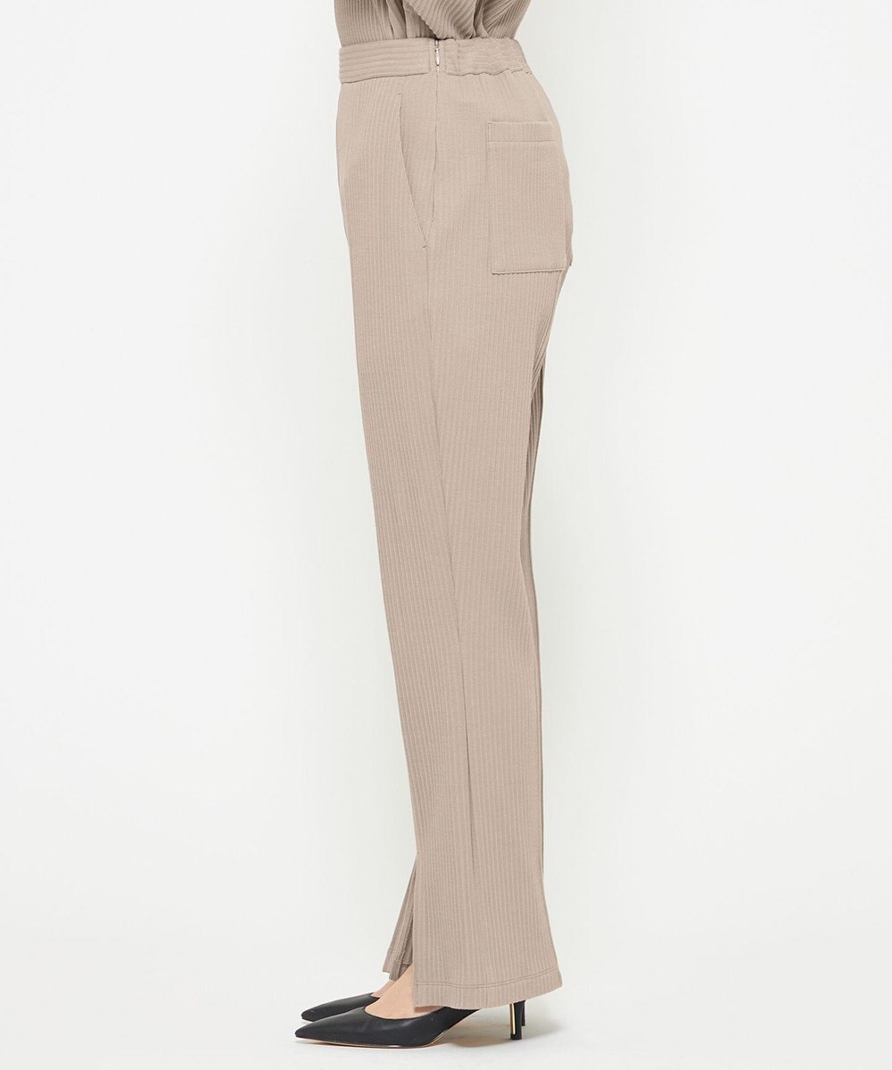 uncrave プリーツリブ スリットパンツ 