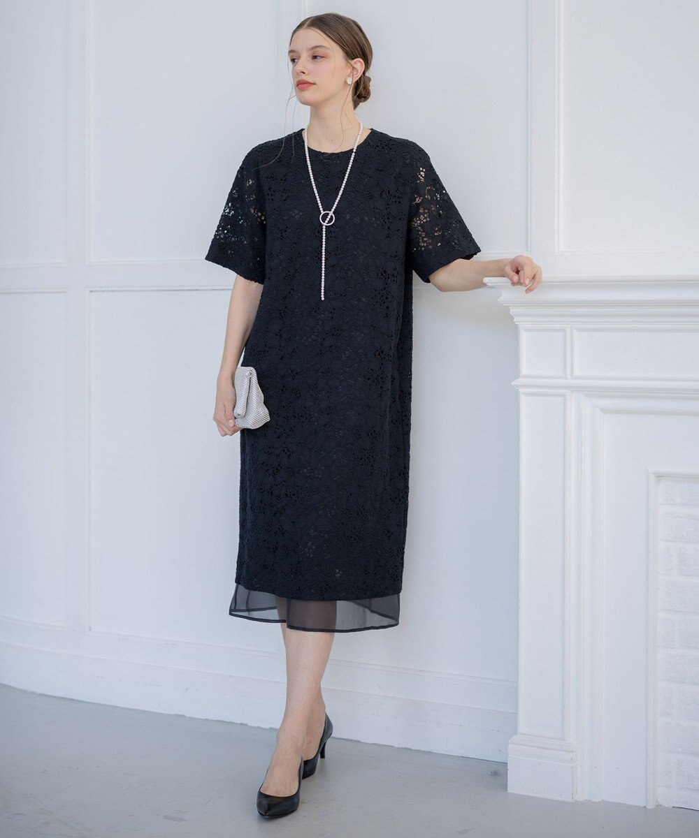 23区 S 【APPLAUDIR】シアーコンビ レースドレス 