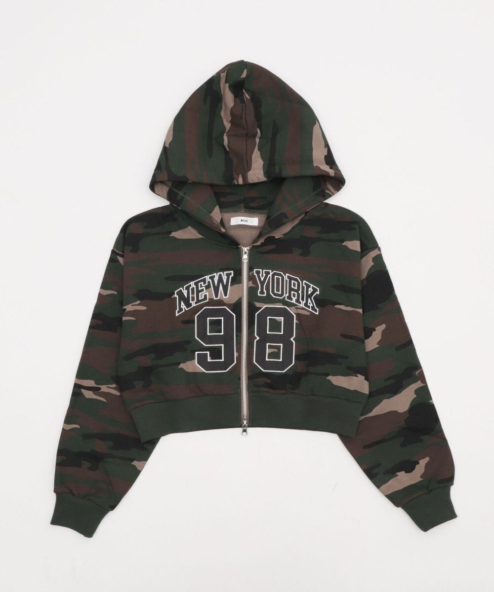 WEGO グラフィックショートZIPパーカー 