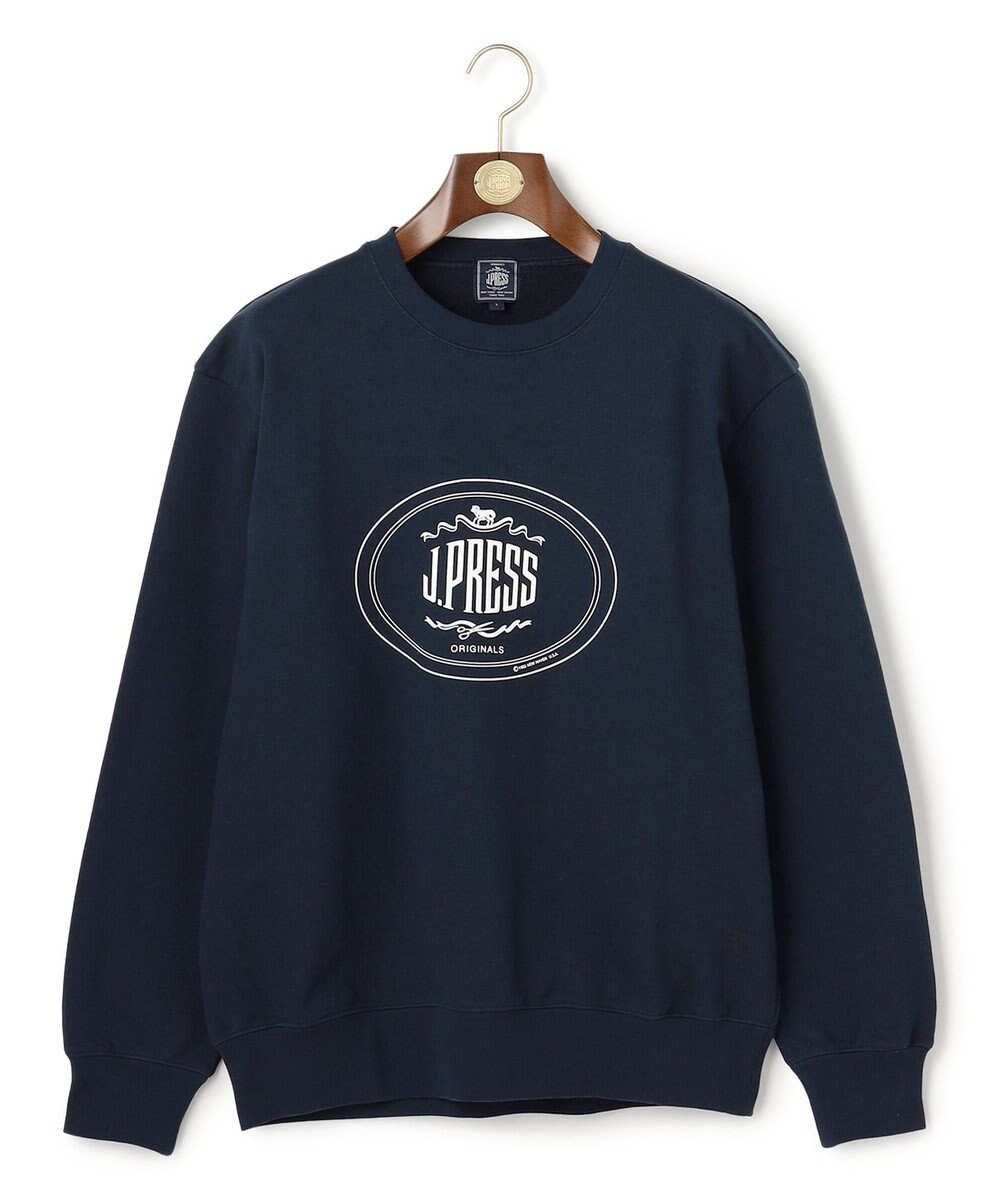 J.PRESS MEN 【J.PRESS ORIGINALS】【UNISEX】Supima Recycle French Terry Orval Logo Sweat Shirt 