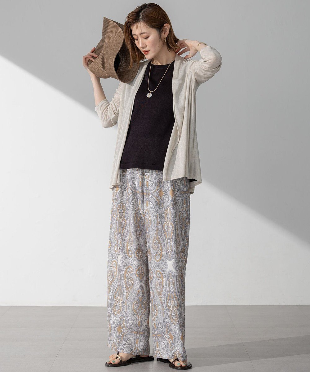 23区 【CanCam10月号掲載/新色追加】シャイニーシアー ノースリーブ ニット 