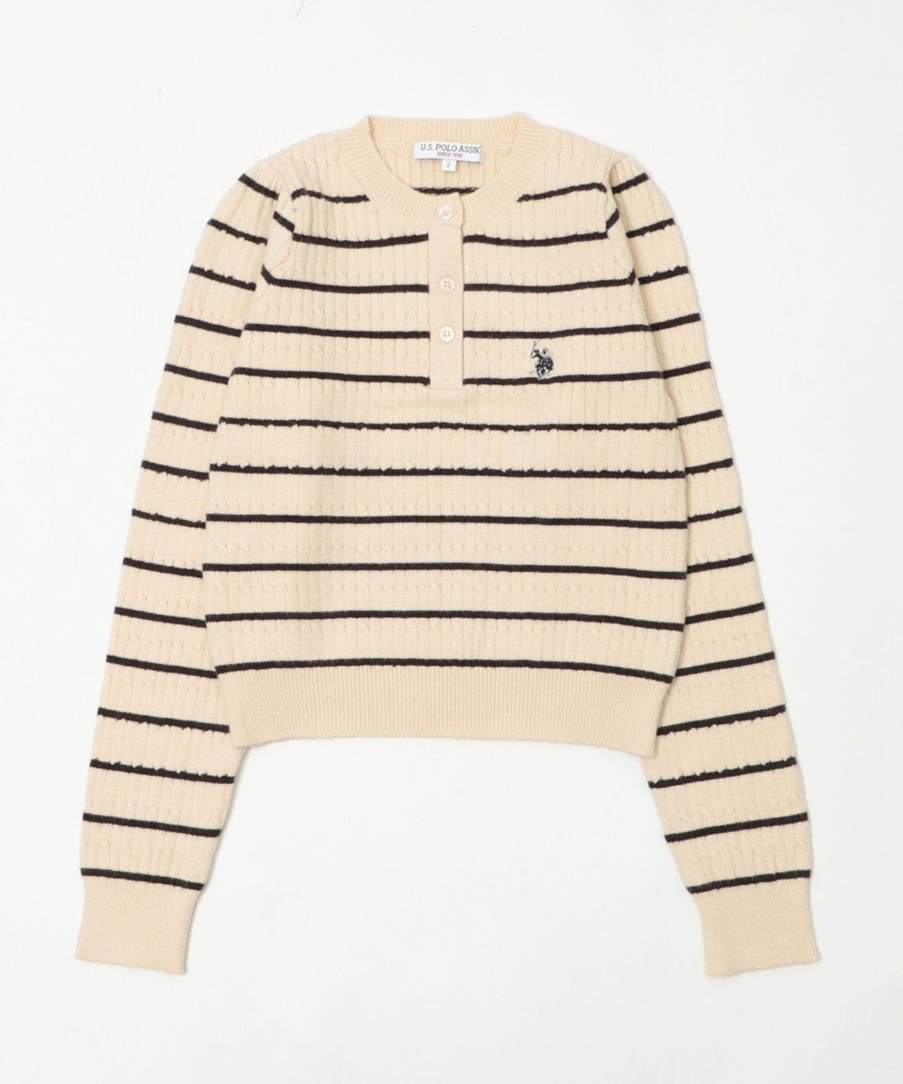 WEGO 【WEB限定/25年秋冬新作】別注USPOLOヘンリーネックニットPO 