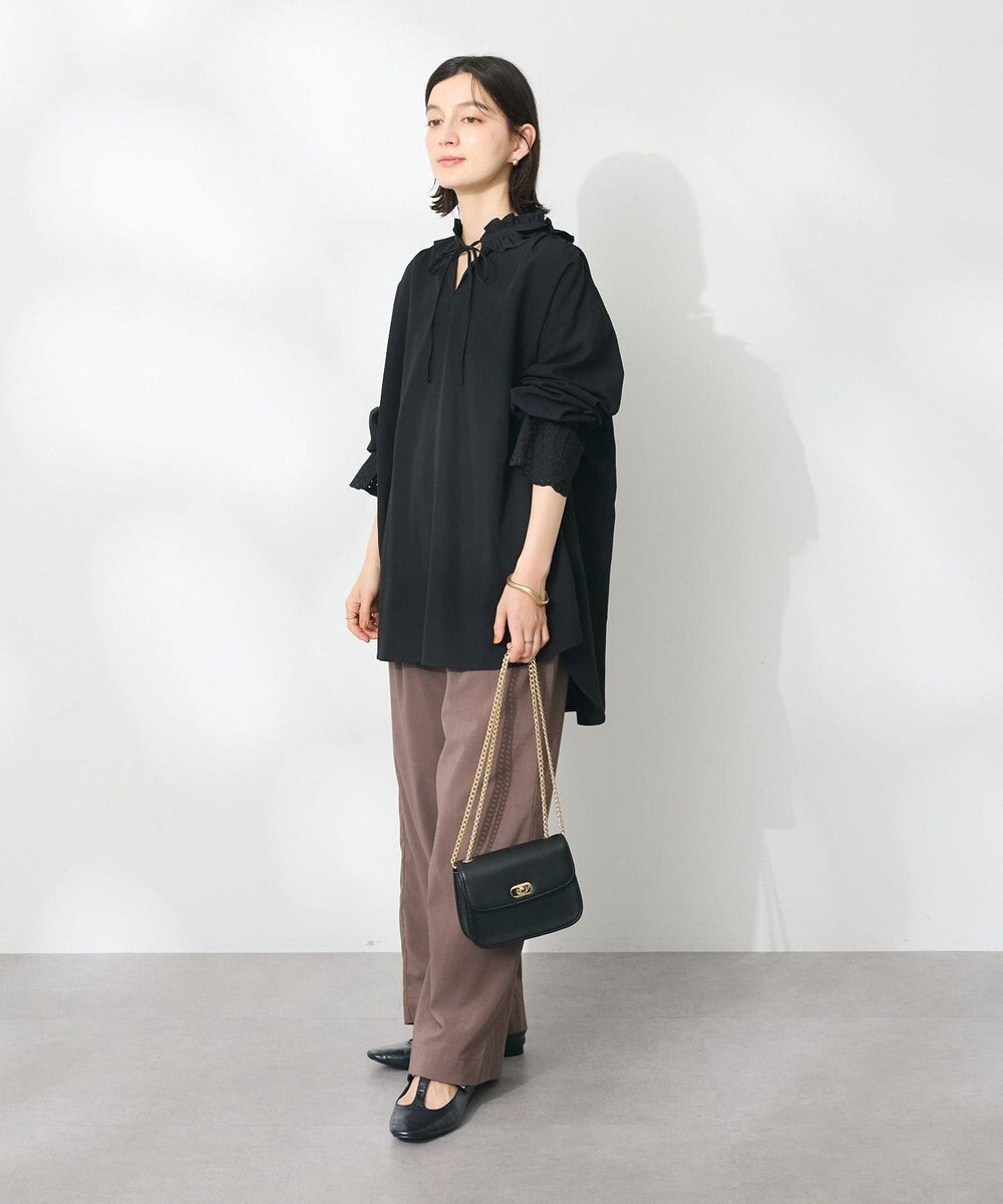 CRAFT STANDARD BOUTIQUE デシンフリル刺繍スリーブブラウス 