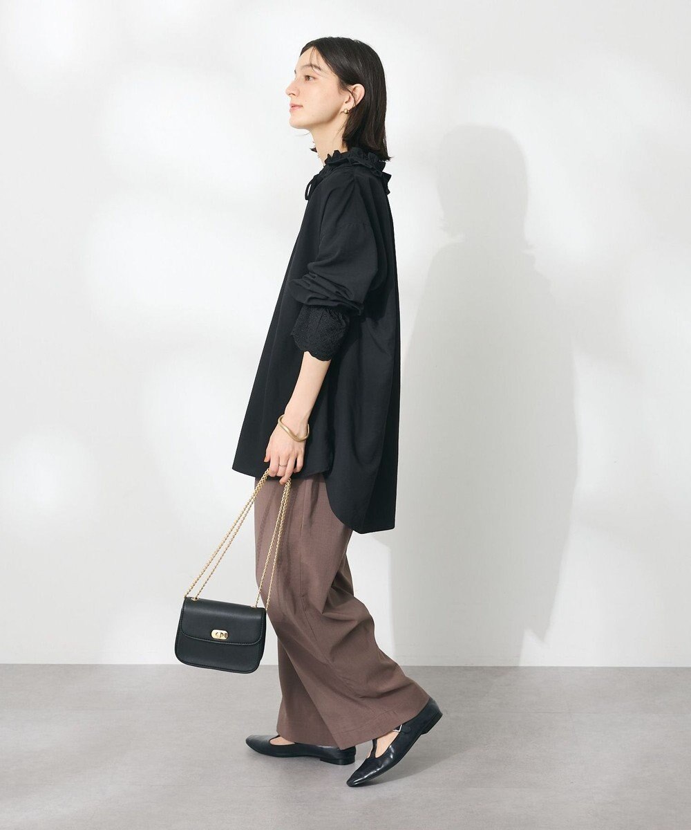 CRAFT STANDARD BOUTIQUE デシンフリル刺繍スリーブブラウス 