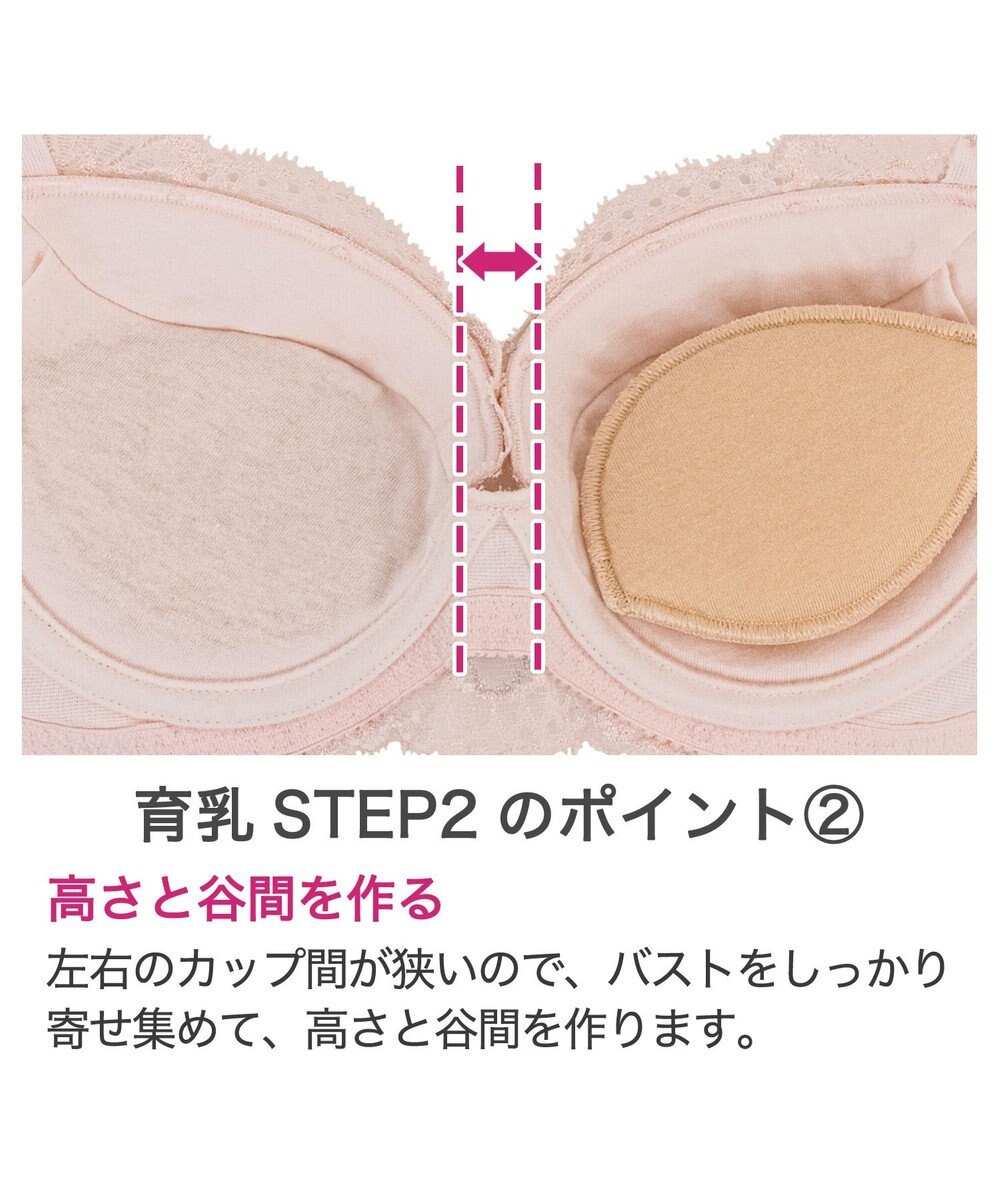 BRADELIS New York 【BRADELIS New York/ 育乳ブラ・STEP2 寄せる】ベルステップ2ブラ24A2 補正ブラ 谷間を作るブラジャー CA124309 