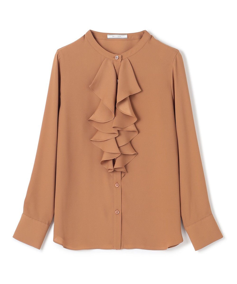 BEIGE， 【WEB限定】MAKALU / フリルブラウス 
