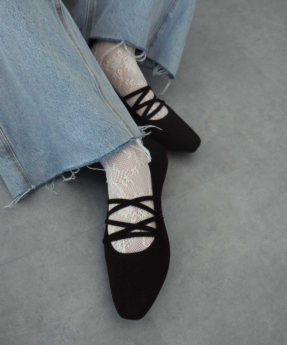 earth music&ecology レースアップニットバレーシューズ 