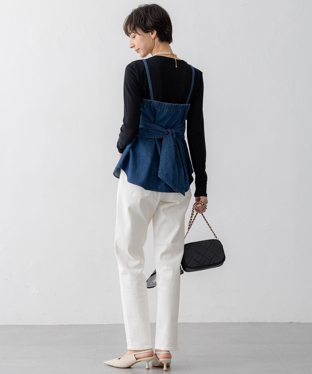 23区 【洗える】ライトダンガリー ビスチェ 