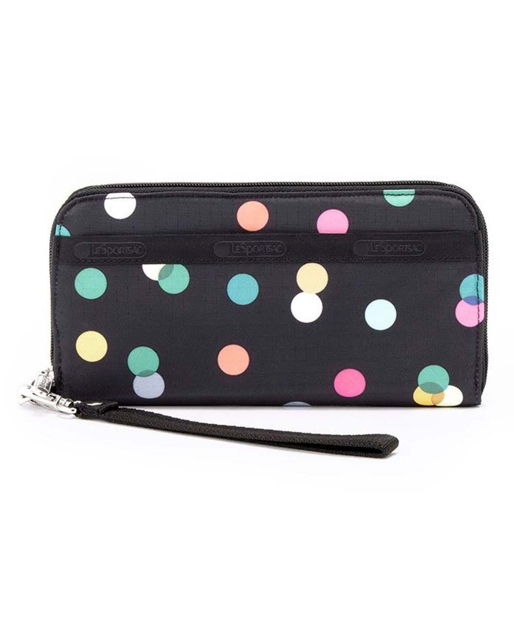 LeSportsac TECH WALLET WRISTLET/マルチカラードッツブラック マルチカラードッツブラック