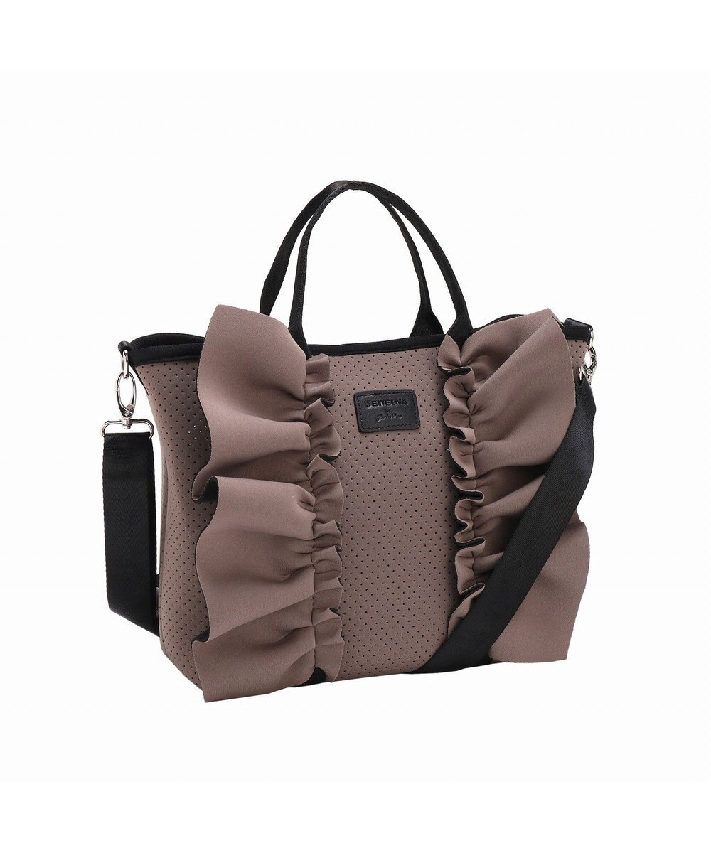 ACE BAGS & LUGGAGE JEWELNA by Jewelna Rose フリルトートバッグ 16205 軽量 2WAY ショルダーバッグ リボン 