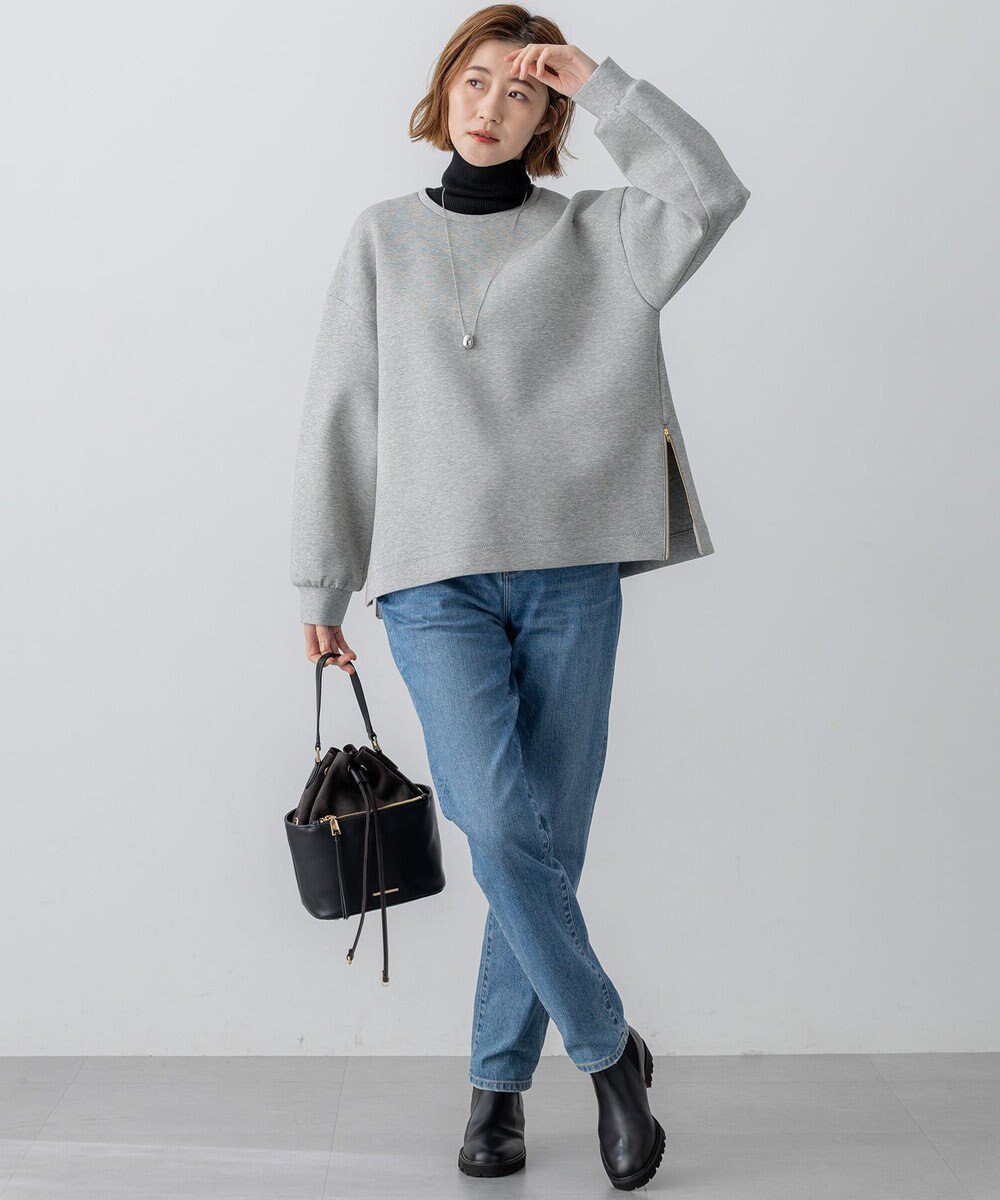 23区 S 【VERY掲載/洗える】コットンエアーダンボール サイドジップ カットソー 