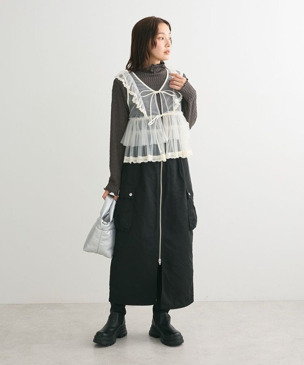 Green Parks ・ＥＬＥＮＣＡＲＥ　ＤＵＥ　チュールラッフルベスト 