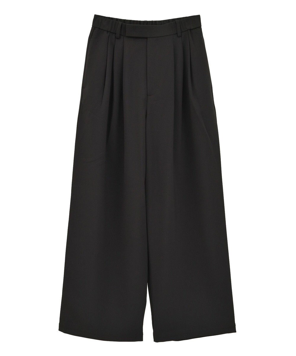 AMERICAN HOLIC 【イージーケア】タックストレートパンツ 