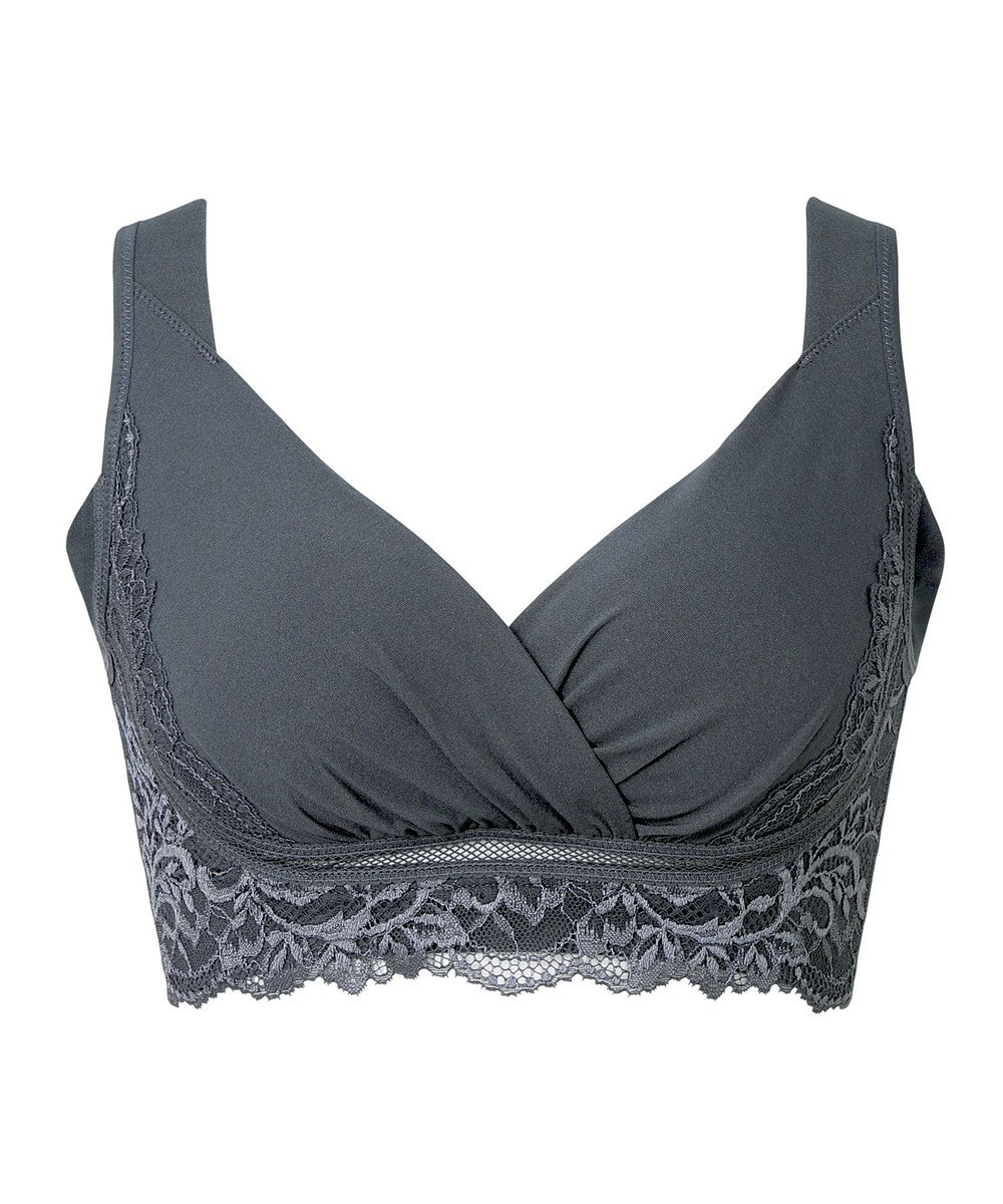 BRADELIS New York 【BRADELIS NewYork peace】綿混キャッチャーカップレースブラ25  ノンワイヤー 補正下着 補整 谷間メイク 