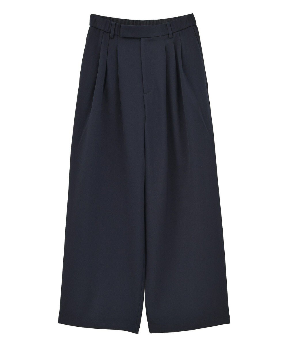 AMERICAN HOLIC 【イージーケア】タックストレートパンツ 