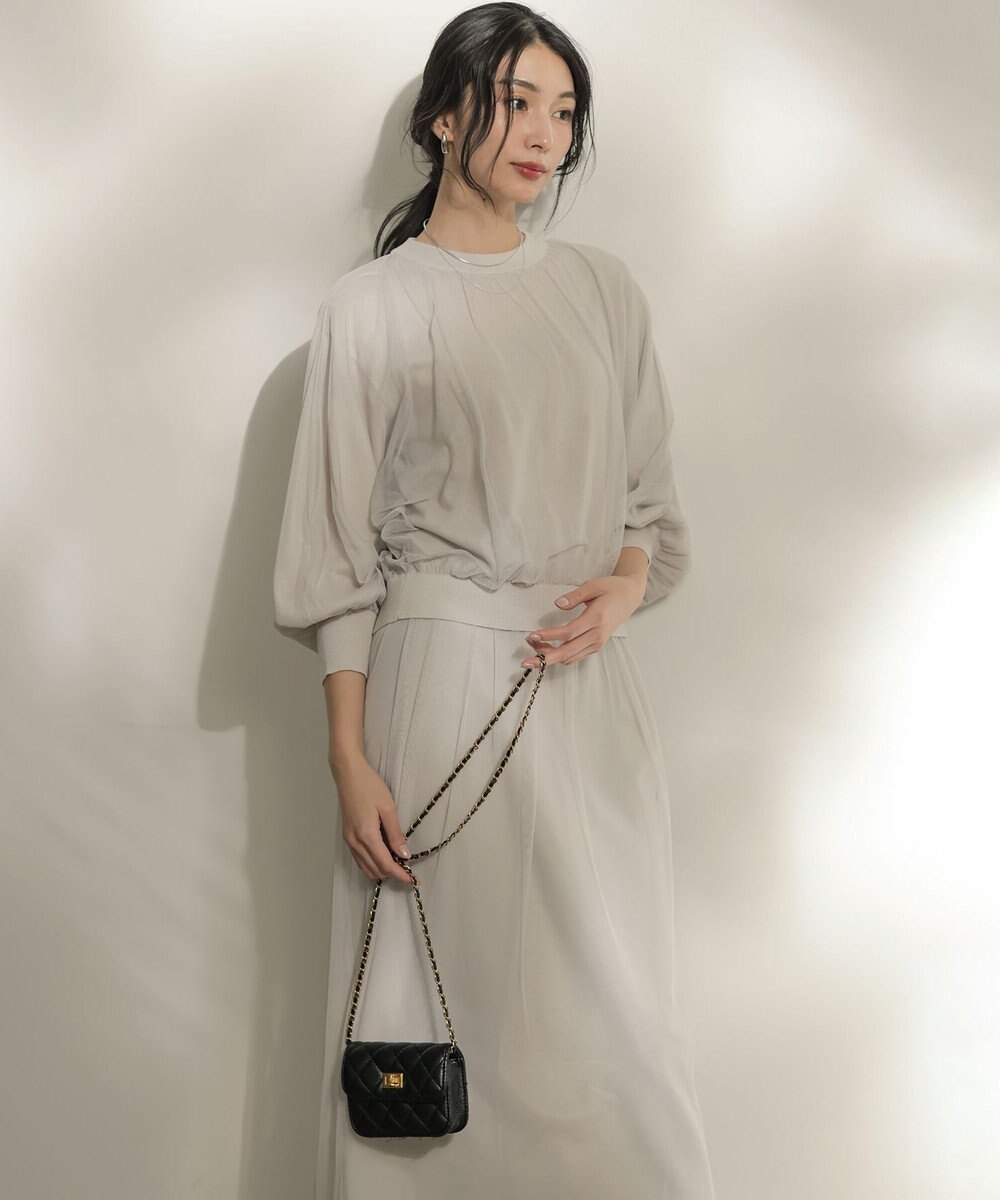 組曲 S 【WEB限定】チュールニット×リバーシブルスカート セット 