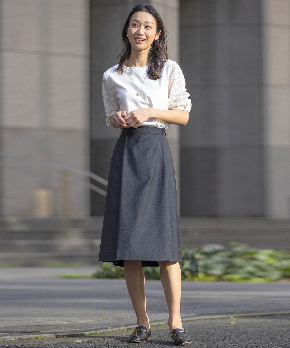 J.PRESS LADIES L 【WEB限定カラーあり】スムースジャージー 刺繍スリーブ カットソー 