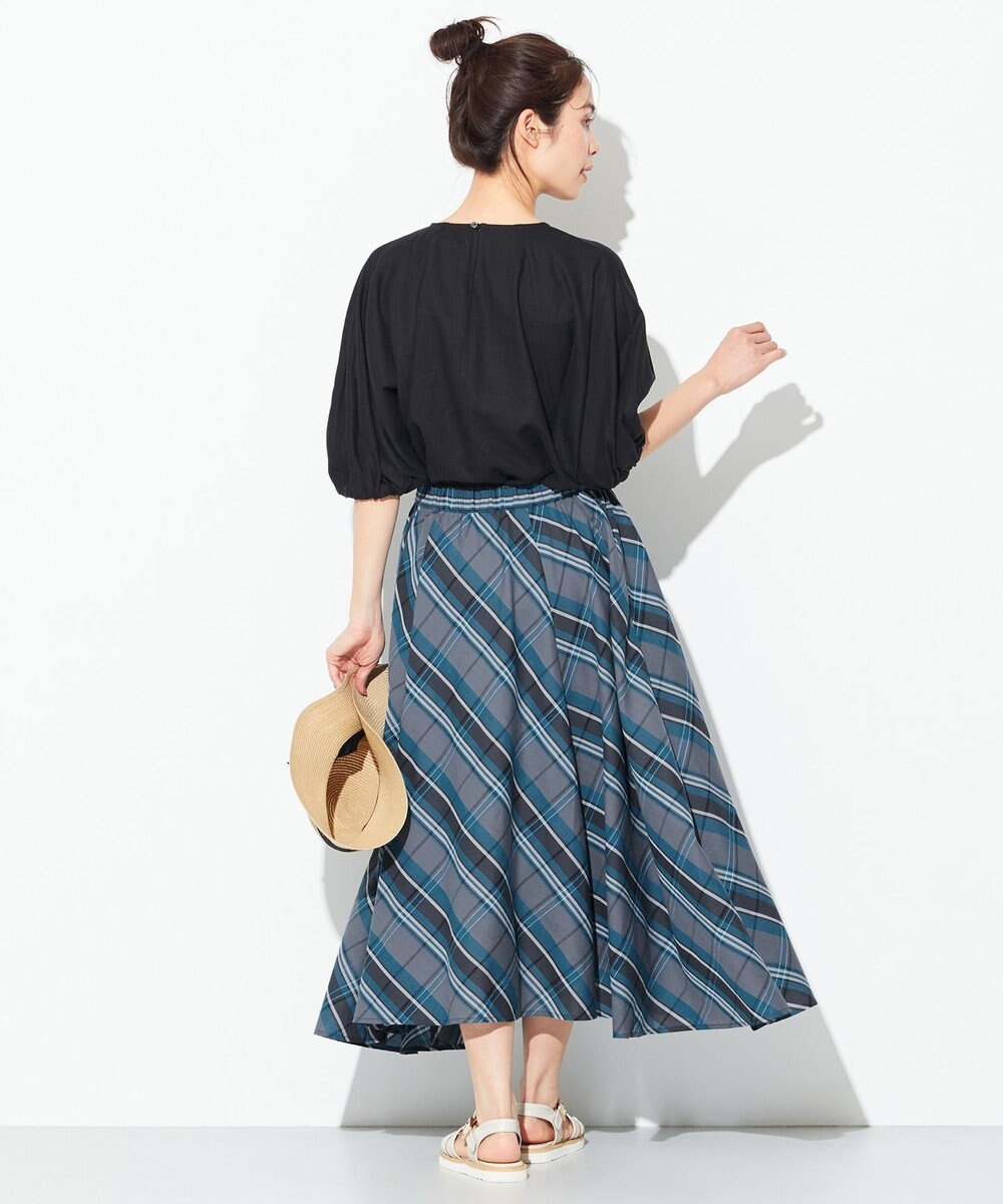 ANY 【ウエストゴム】マドラスチェック スカート 