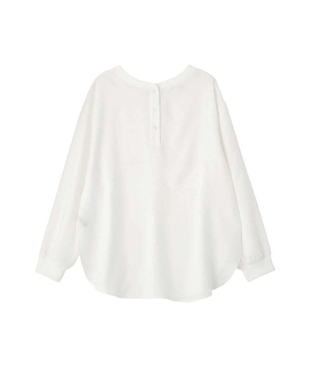 YECCA VECCA 2wayリブMIXジョーゼットブラウス 