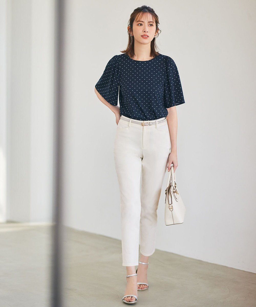 ANY SIS 【撥水機能】サテンストレッチビューティー パンツ 