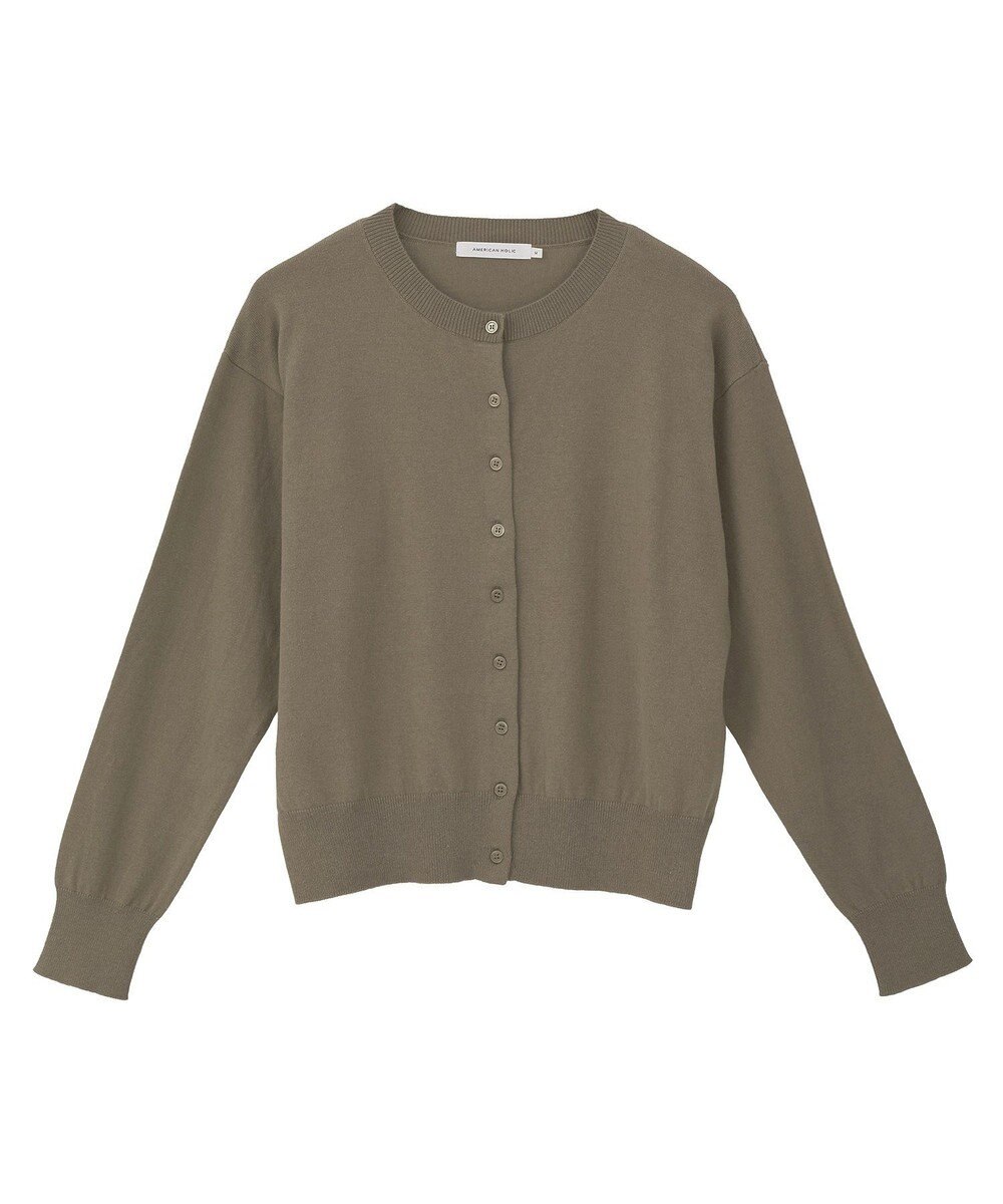 AMERICAN HOLIC コットンブレンドクルーネックカーディガン 