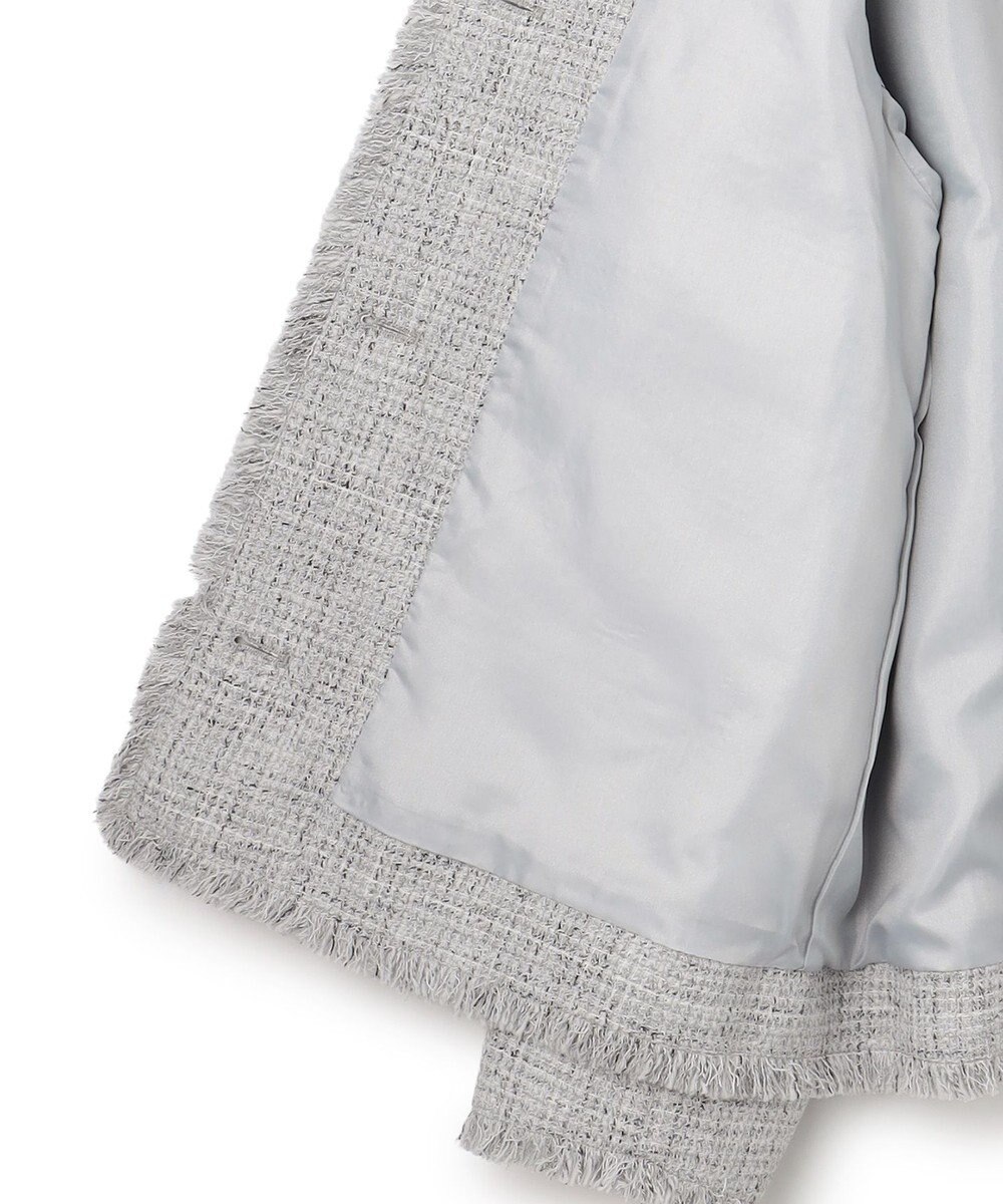 ICB ライトブッチャーツイード ノーカラージャケット 