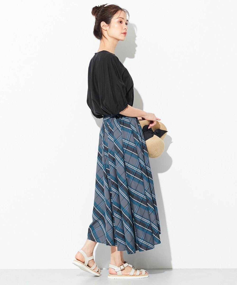 ANY 【ウエストゴム】マドラスチェック スカート 