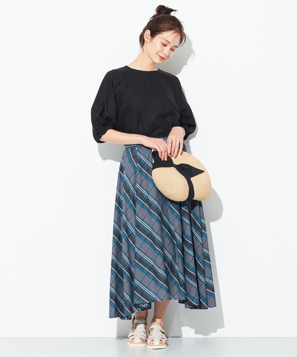 ANY 【ウエストゴム】マドラスチェック スカート 