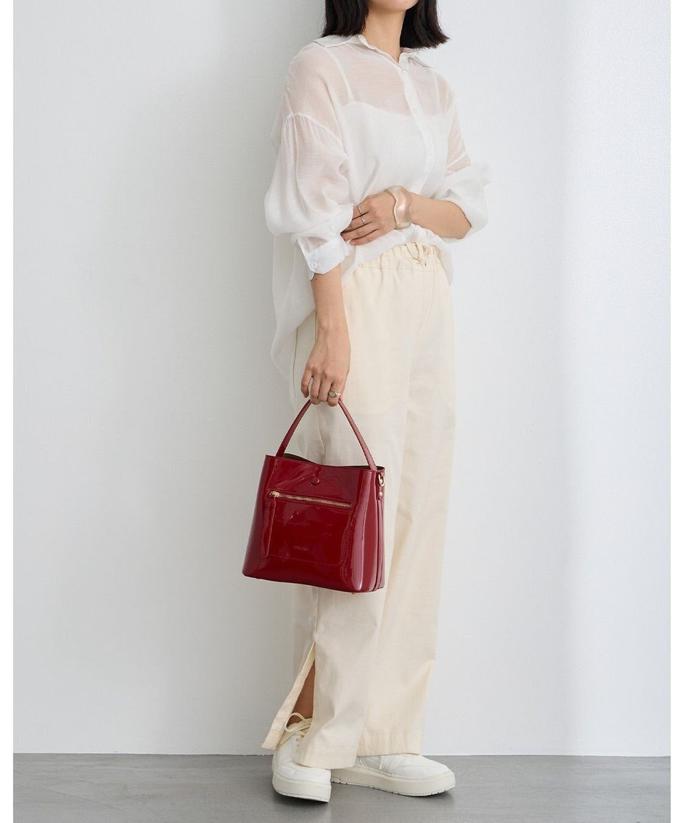 MioFIRANO スクエアエナメルハンドバッグ 2WAY　FIRANO フィラノ 