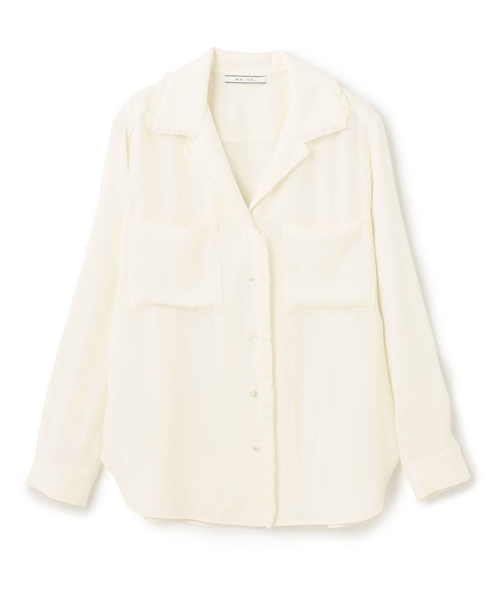 BEIGE， DANDELION / ギャザーフリルブラウス 