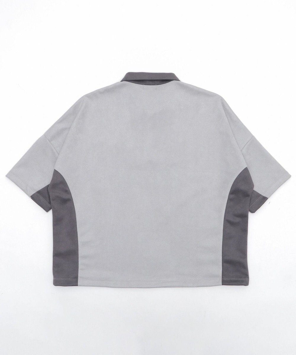 WEGO 【ユニセックス着用ITEM/MLサイズ展開】フェイクスウェードドルマンハーフZIPT（SS） 