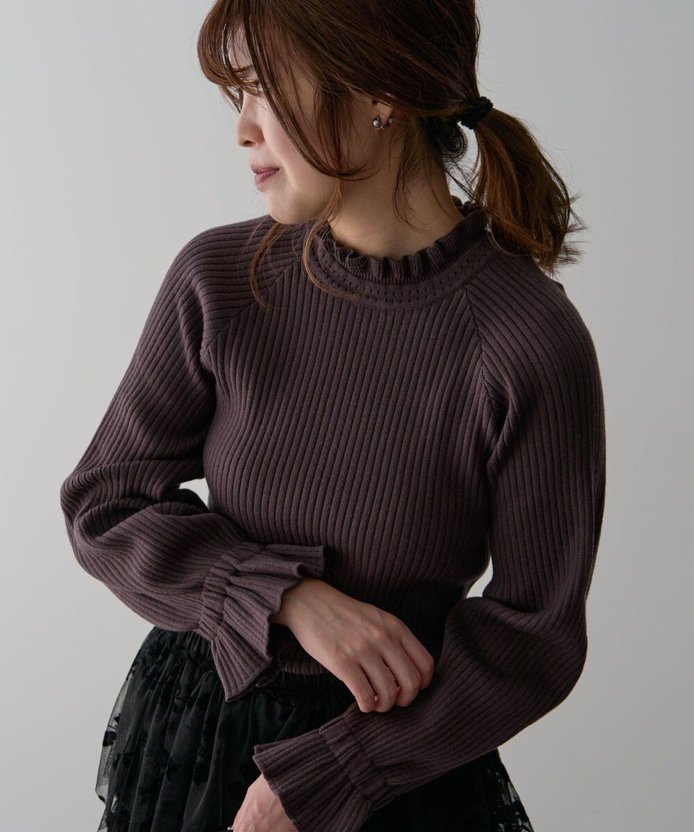 Green Parks ・ｓｗｉｎｇ　ｂｙ　キャンディスリーブリブニット 