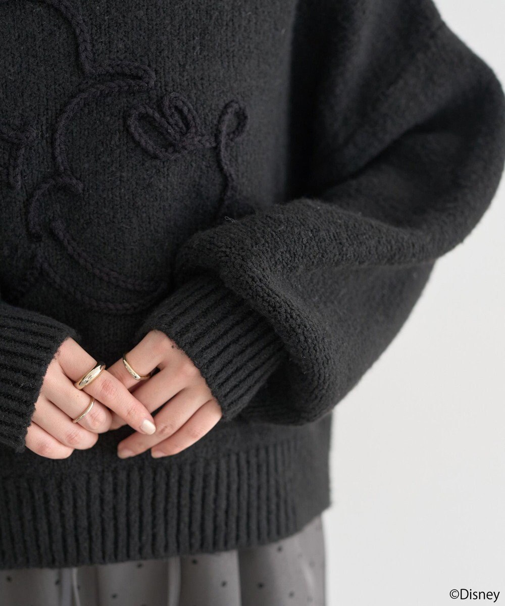 earth music&ecology 【予約】Disney/ミッキーコード刺繍ニットプルオーバー 