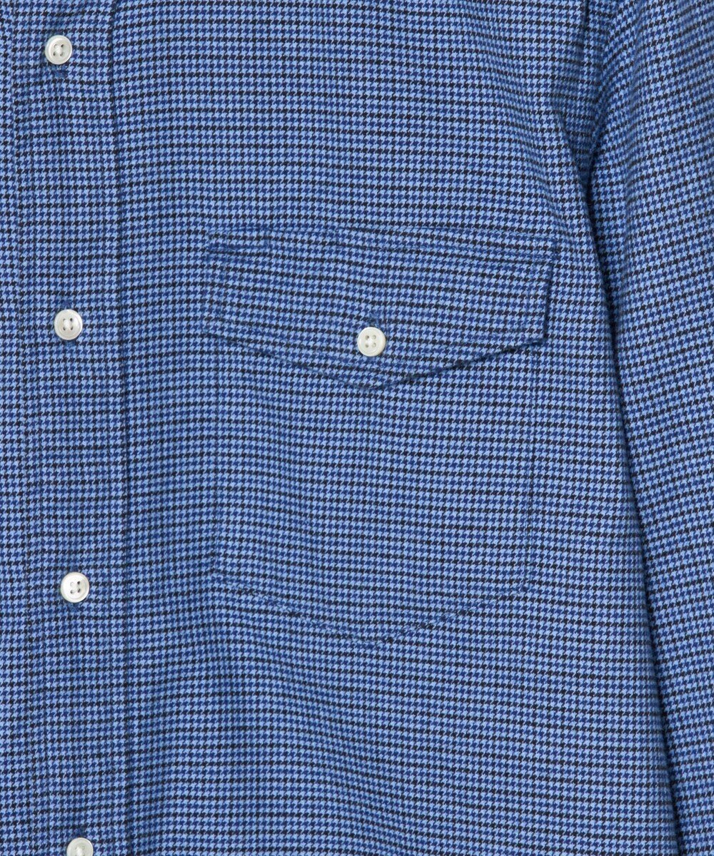 J.PRESS MEN コットンネルハウンドツース シャツ 