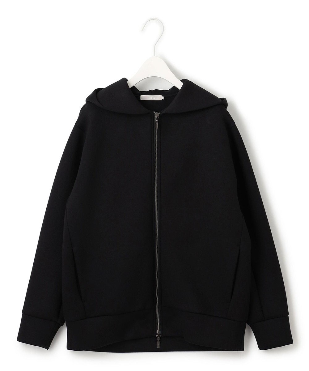 ICB 【洗える】 ビスコースエアーボンディング ジップアップフーディ 