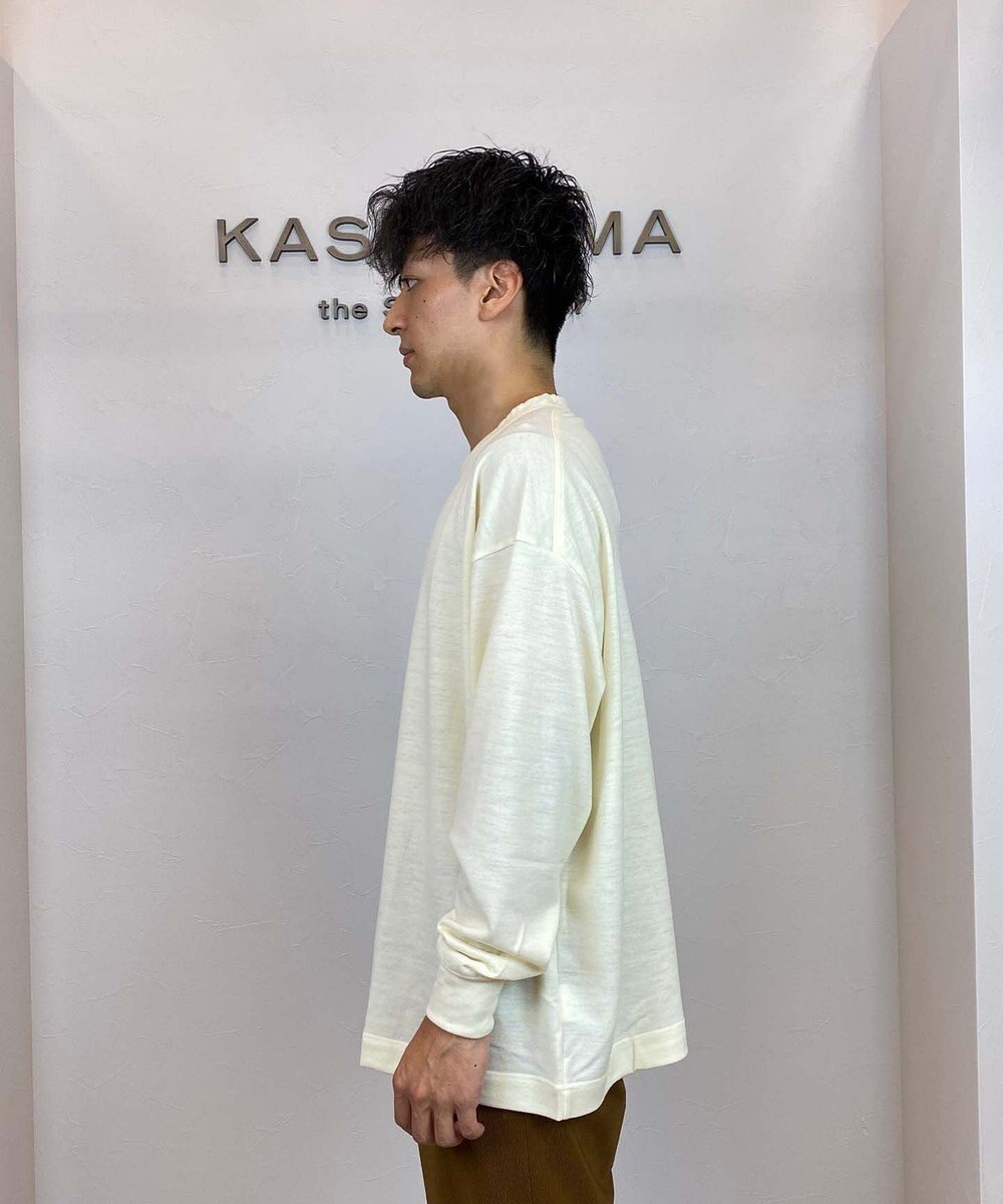 KASHIYAMA 【ウォッシャブル】ウールジャージークルーネックニット 