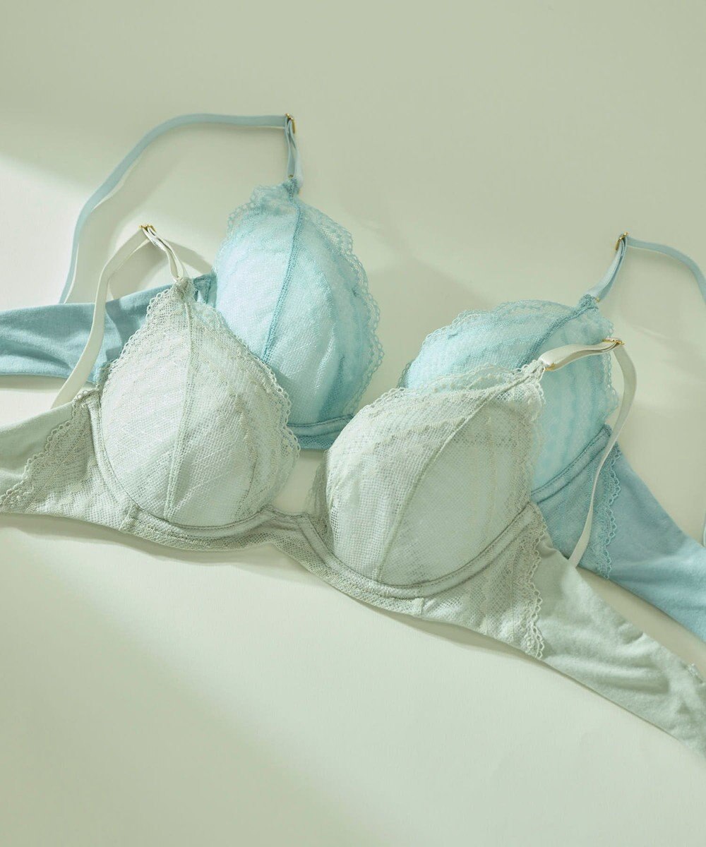 une nana cool リニューアル【綿混】ビタードットコットン 3/4カップブラ 