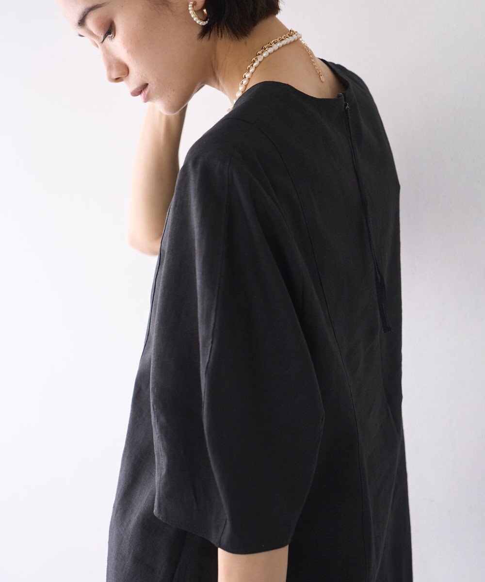 UNFILO リネンレーヨン フォルムブラウス 