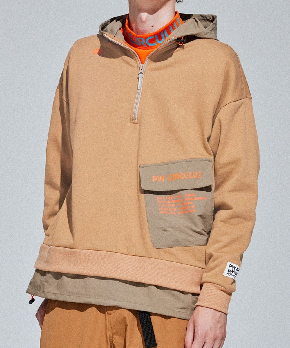 PW CIRCULUS 【MEN】裏毛ジップアップフーディ 