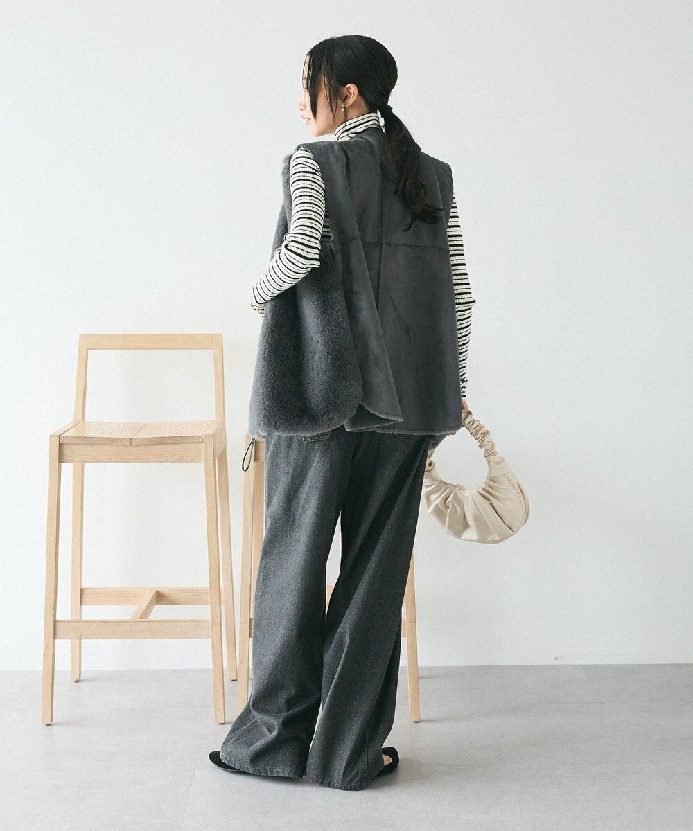 CRAFT STANDARD BOUTIQUE エコファー×ムートンチュニックベスト 